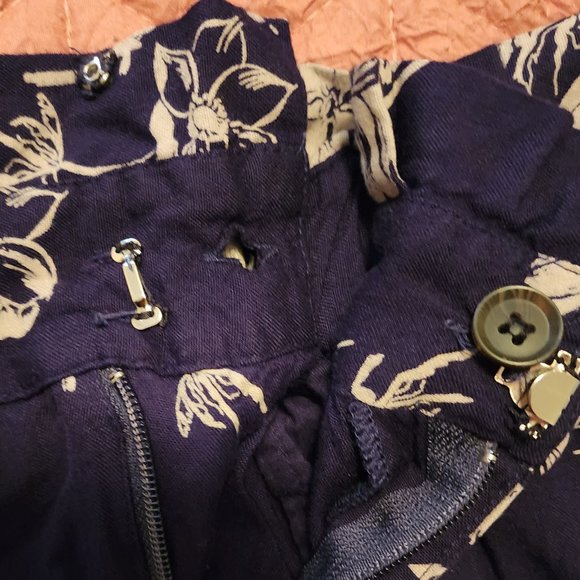 Urban Outfitters Diane Floral Paperbag Wide Leg Pants Size 6 - Picture 11 of 11